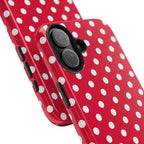 Red & White Polka Dot Tough Phone Cases