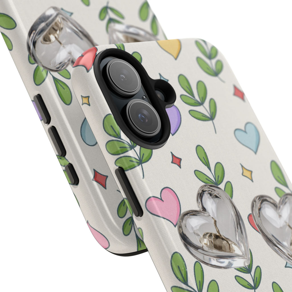 Floral Hearts Tough Phone Case