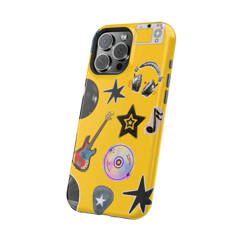 Yellow Music Icons MagSafe Phone Case