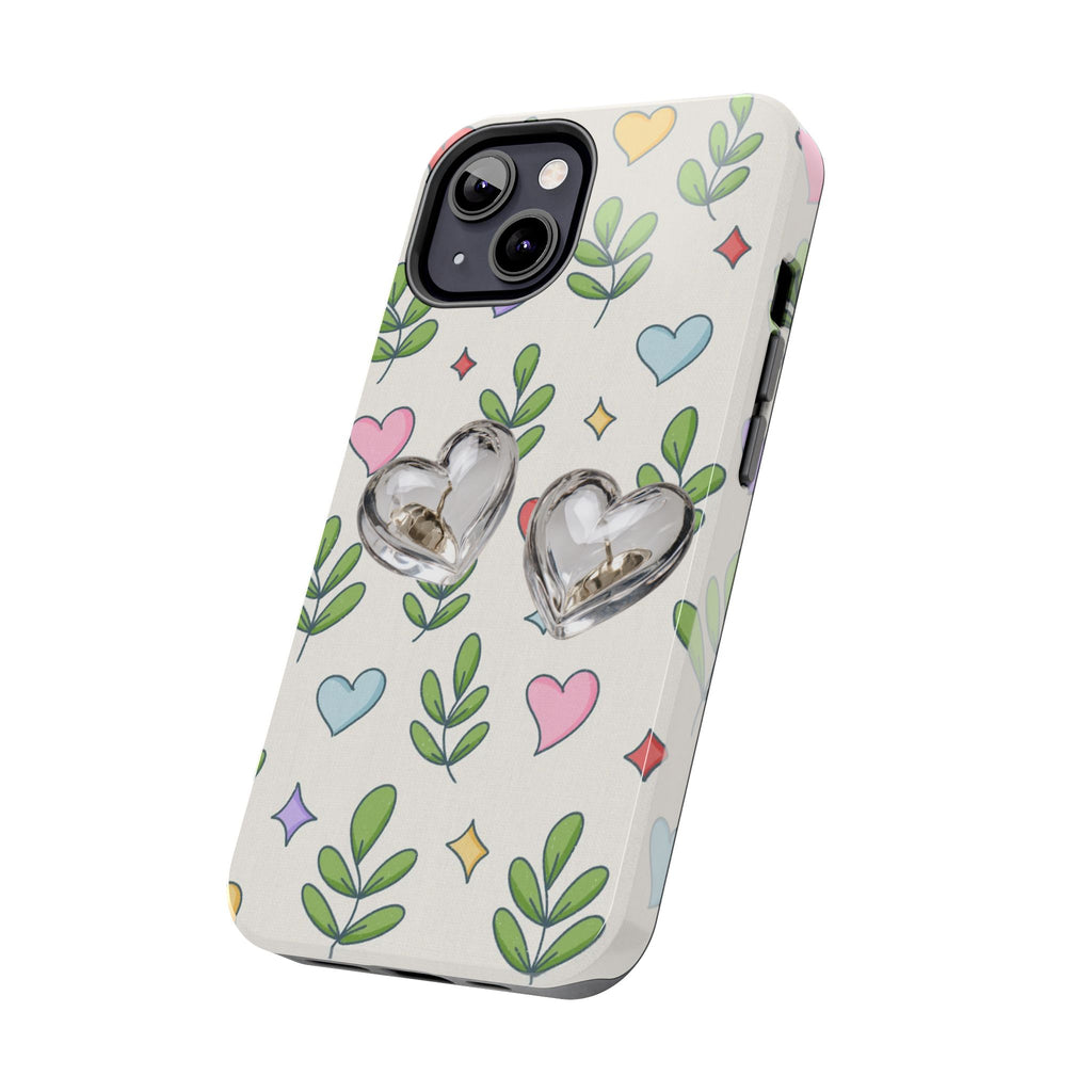 Floral Hearts Tough Phone Case