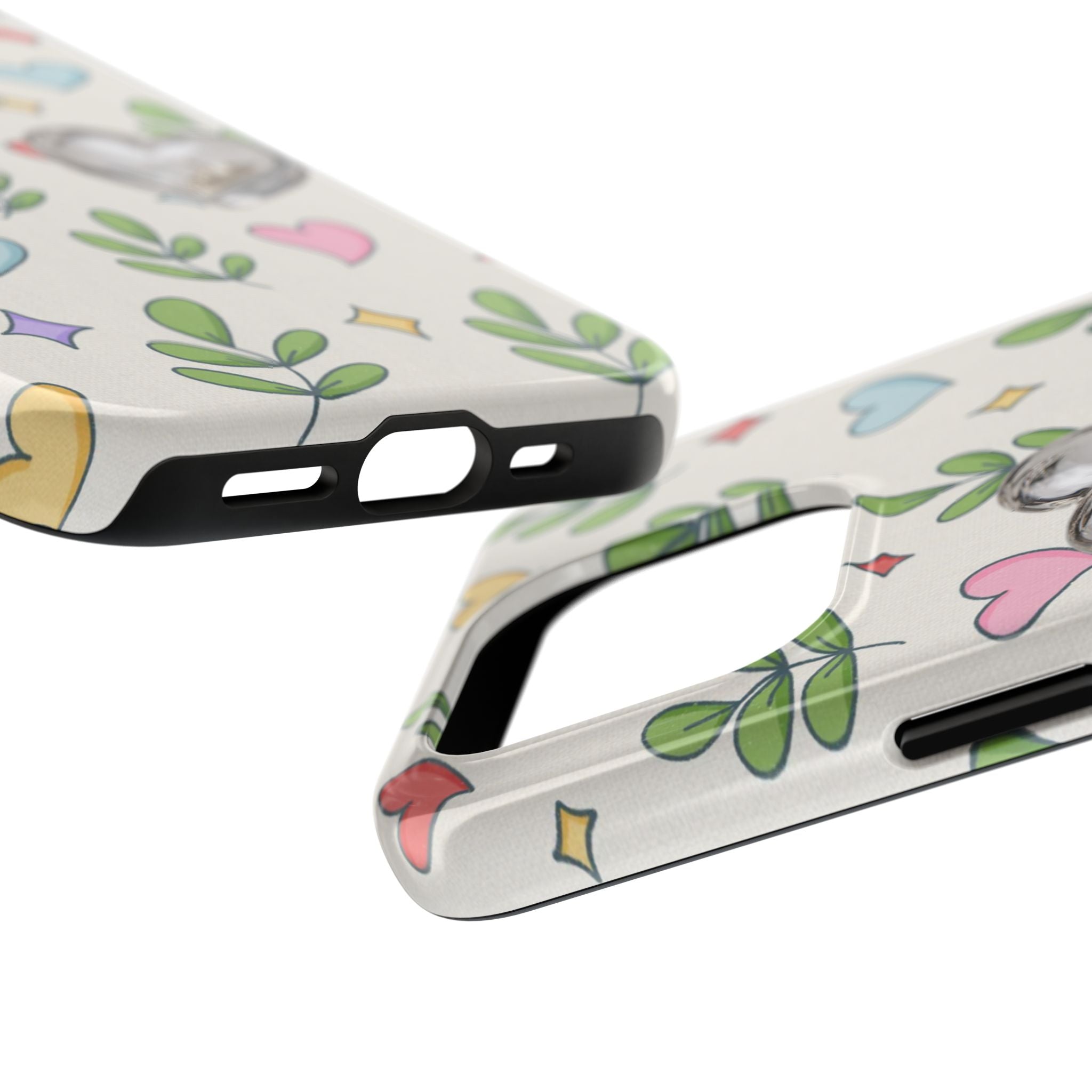 Floral Hearts Tough Phone Case