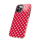 Red & White Polka Dot Tough Phone Cases