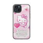Clear Phone Case — Pink 'Believe in Yourself' Cute Kitty Design