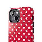 Red & White Polka Dot Tough Phone Cases