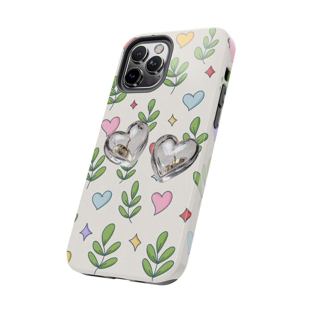 Floral Hearts Tough Phone Case