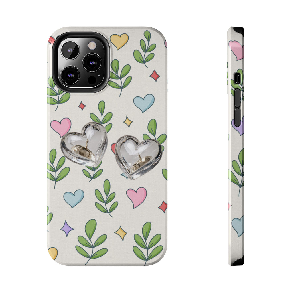 Floral Hearts Tough Phone Case
