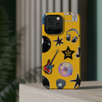 Yellow Music Icons MagSafe Phone Case