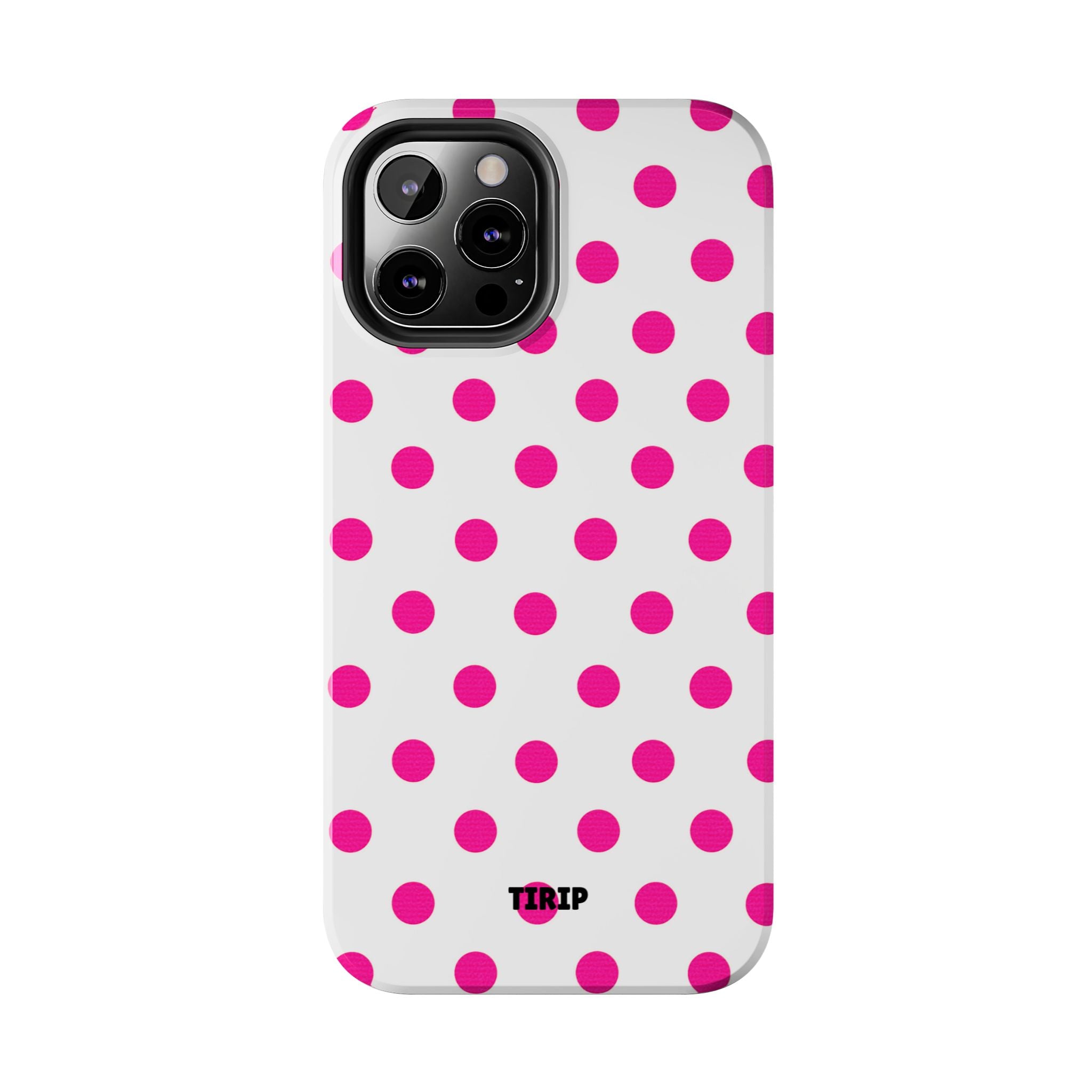 Pink & White Polka Dot Tough Phone Case