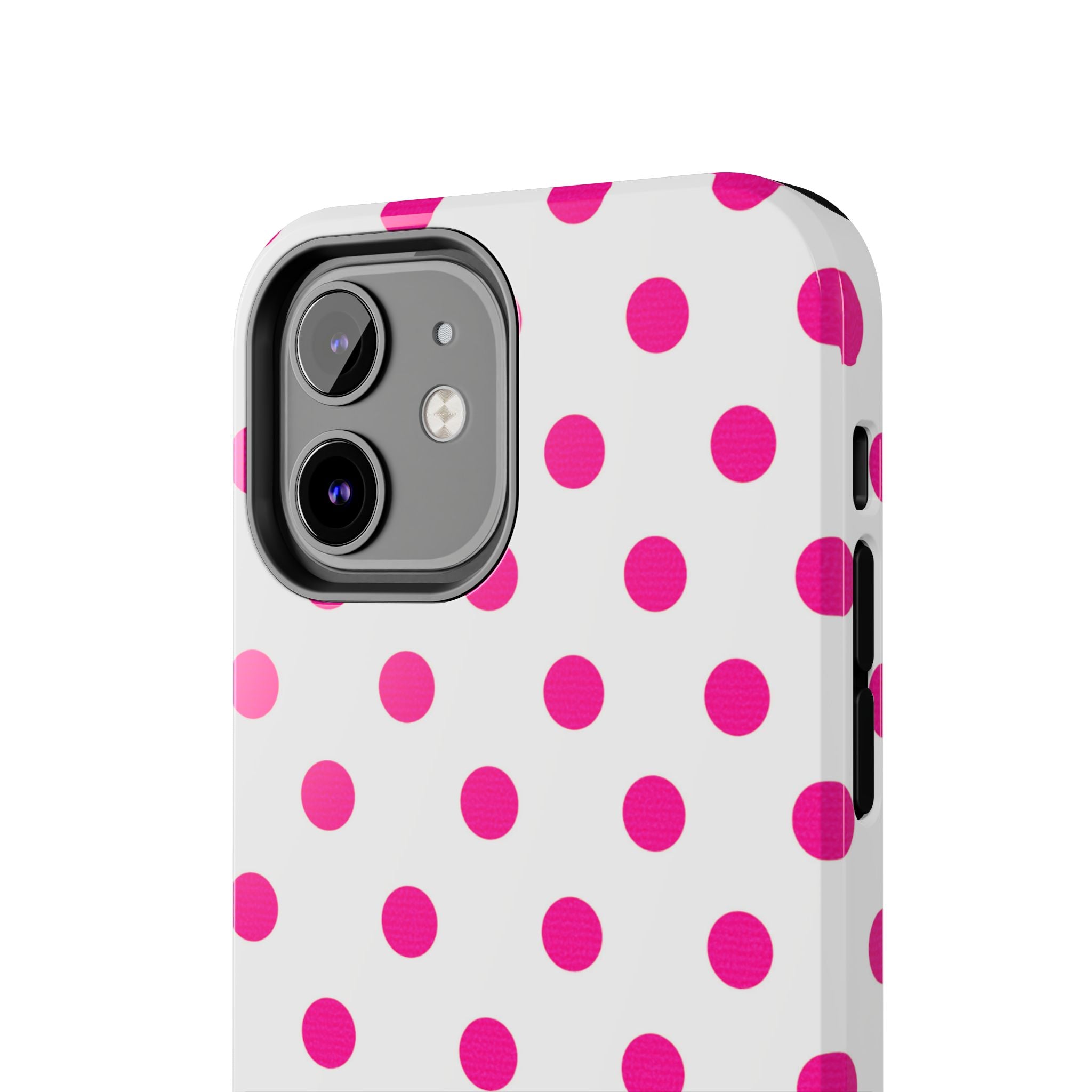 Pink & White Polka Dot Tough Phone Case