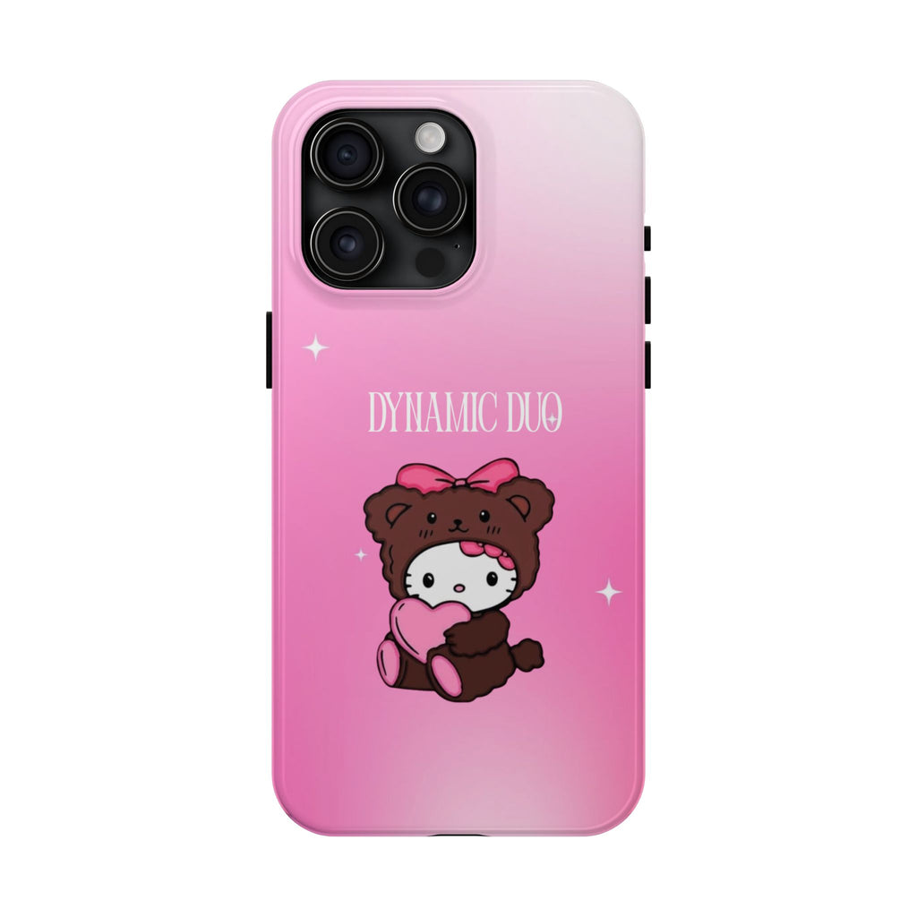 Brown 'Dynamic Duo' Part 2 Cute Bear Tough Phone Case