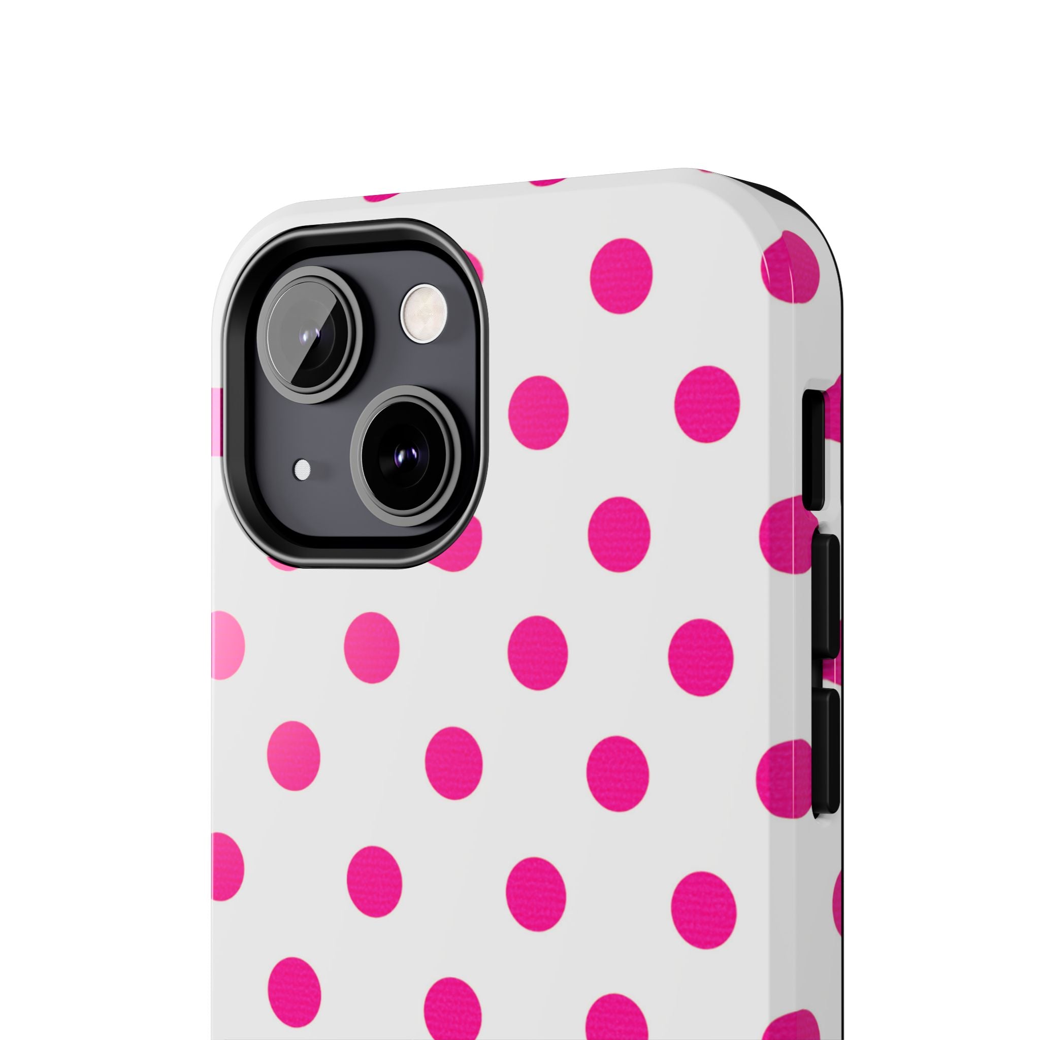 Pink & White Polka Dot Tough Phone Case