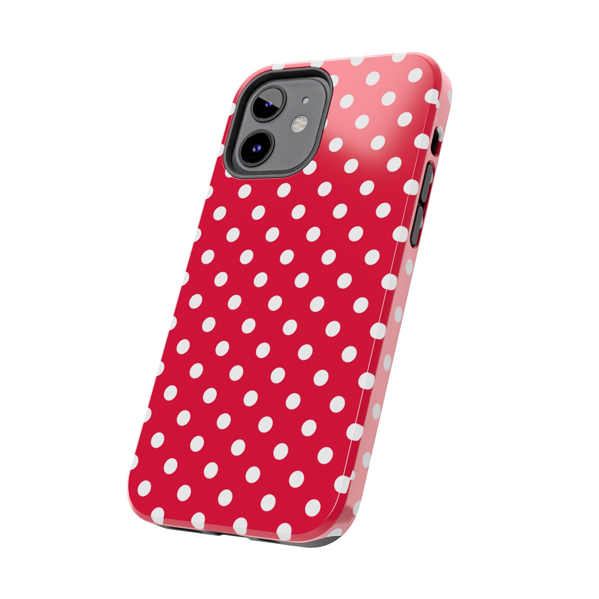 Red & White Polka Dot Tough Phone Cases