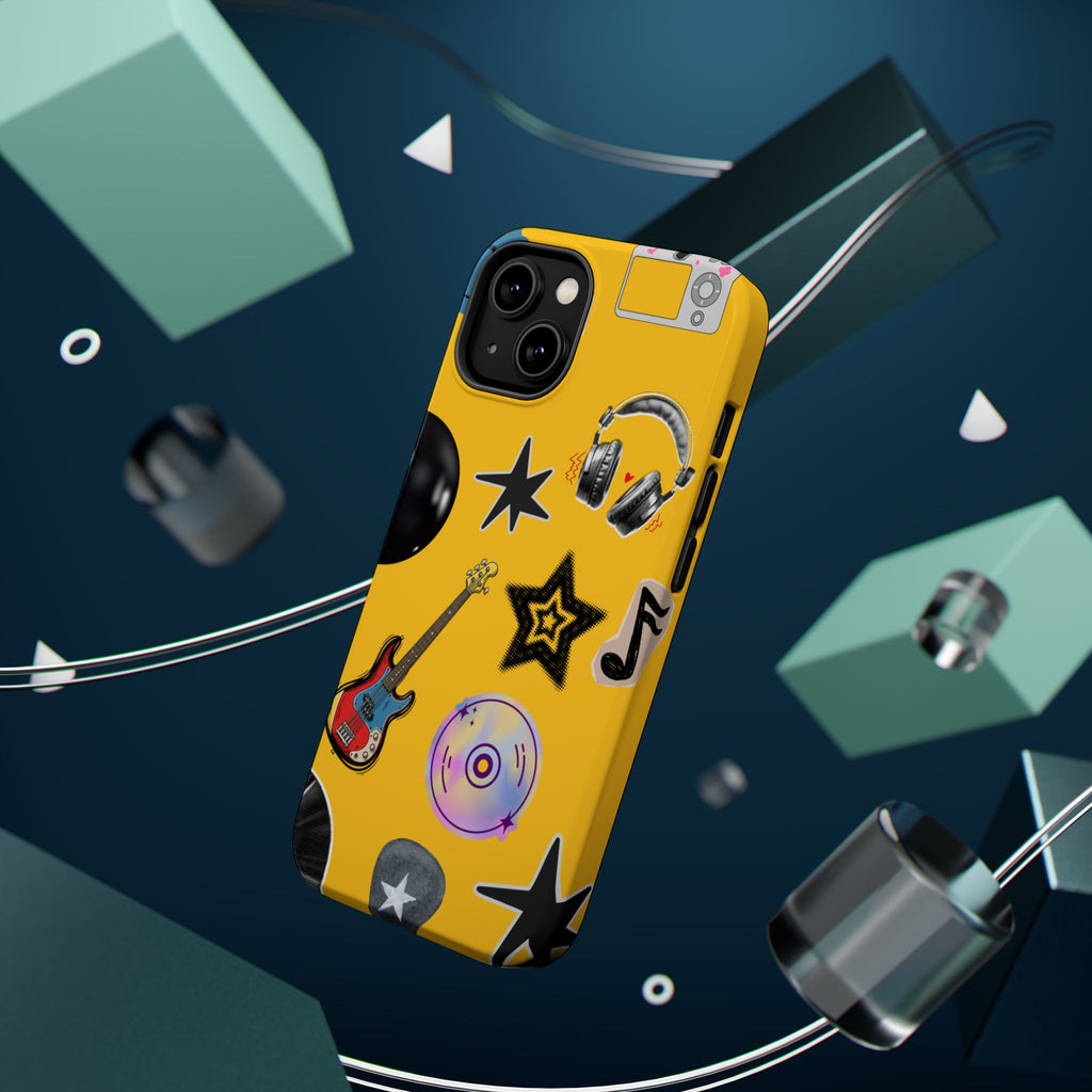 Yellow Music Icons MagSafe Phone Case
