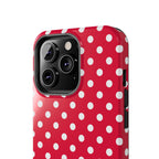 Red & White Polka Dot Tough Phone Cases