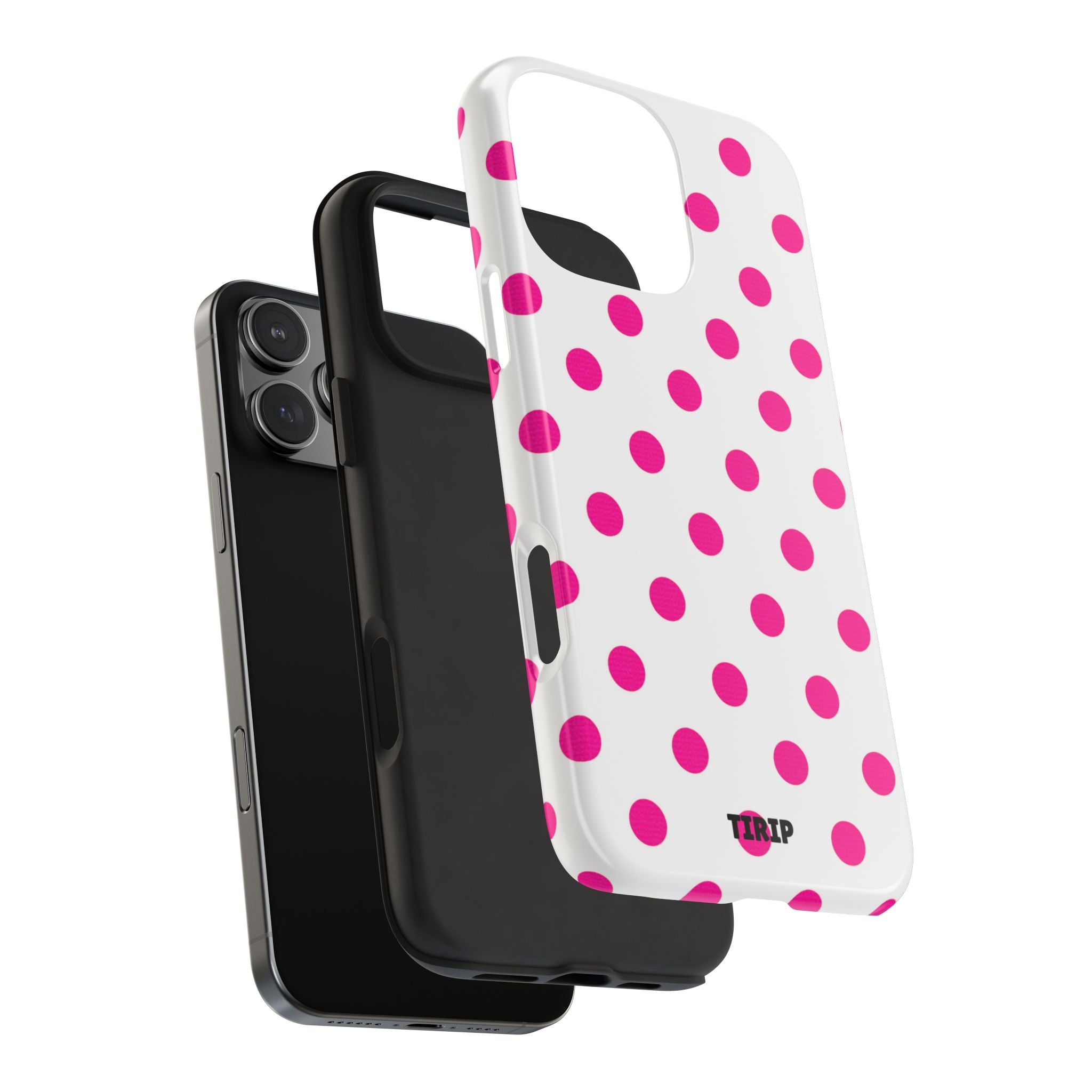 Pink & White Polka Dot Tough Phone Case