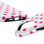 Pink & White Polka Dot Tough Phone Case