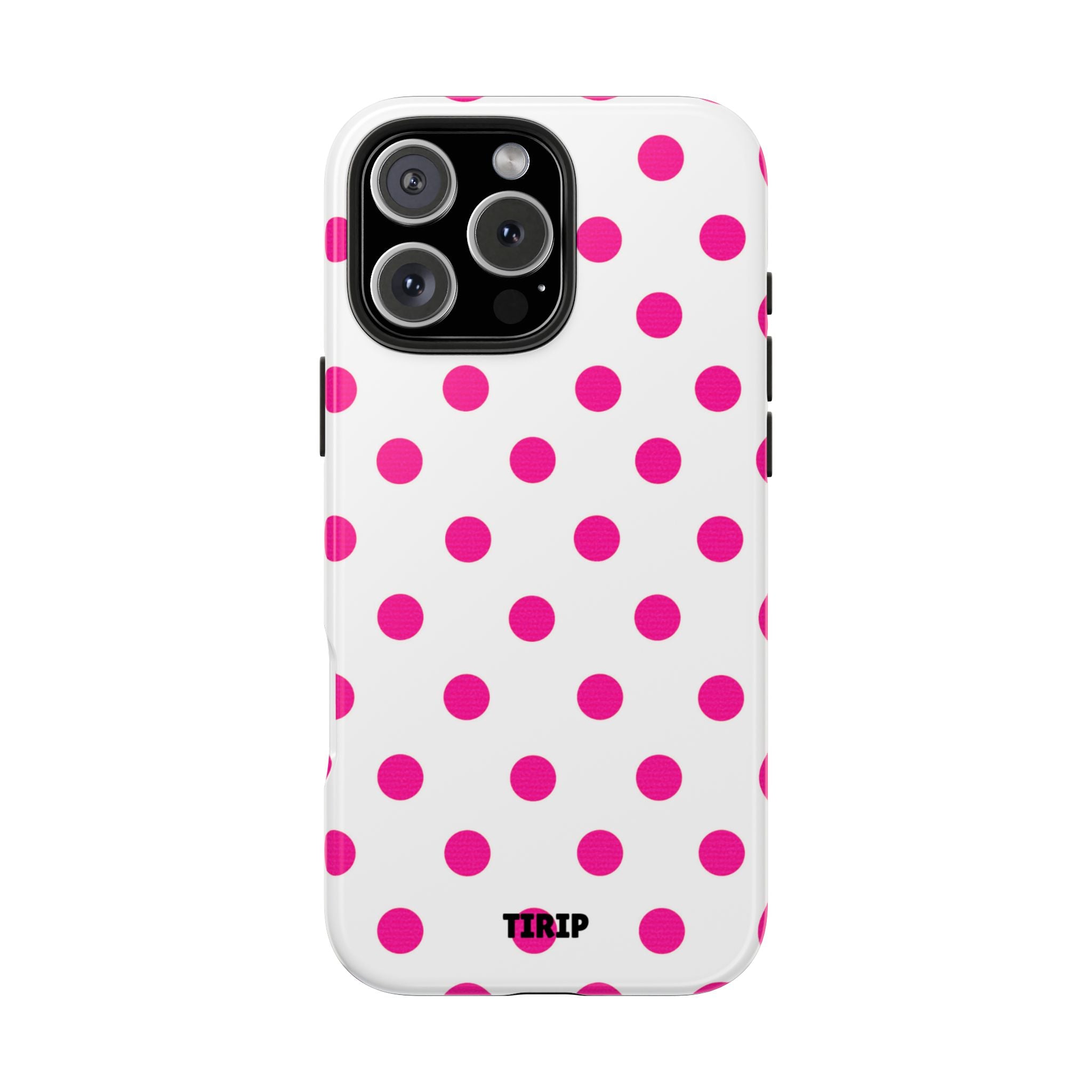 Pink & White Polka Dot Tough Phone Case