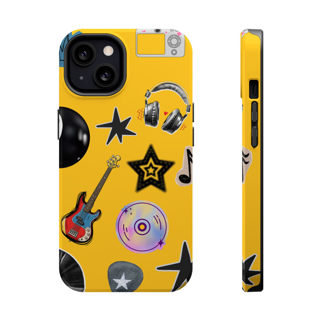Yellow Music Icons MagSafe Phone Case