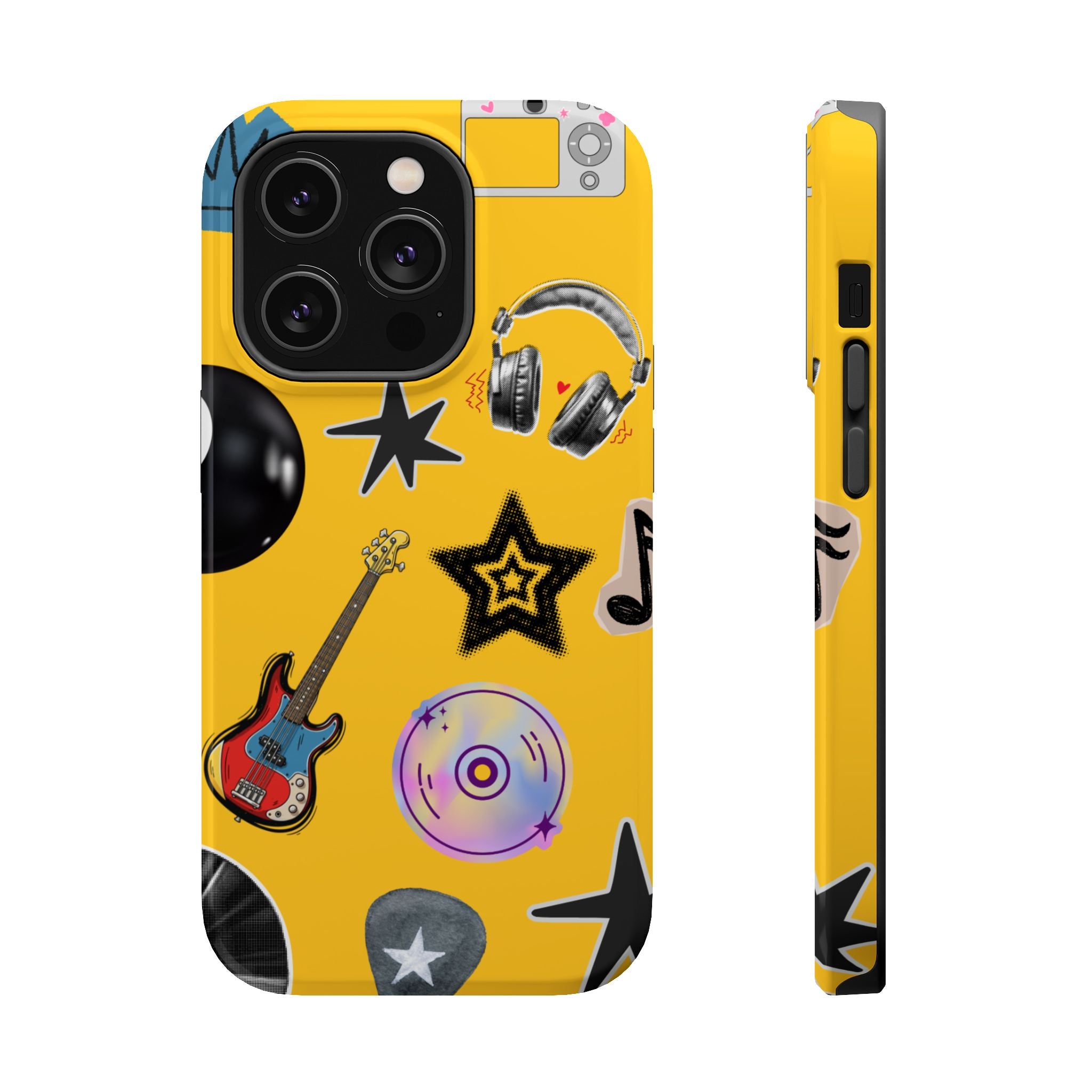 Yellow Music Icons MagSafe Phone Case