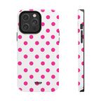 Pink & White Polka Dot Tough Phone Case