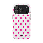 Pink & White Polka Dot Tough Phone Case