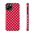 Red & White Polka Dot Tough Phone Cases