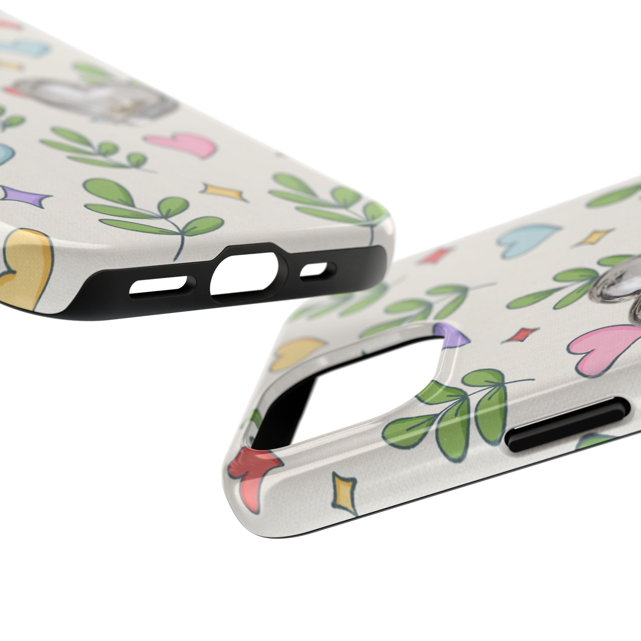 Floral Hearts Tough Phone Case