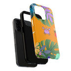 Tropical Floral Crab Tough Phone Case