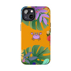 Tropical Floral Crab Tough Phone Case