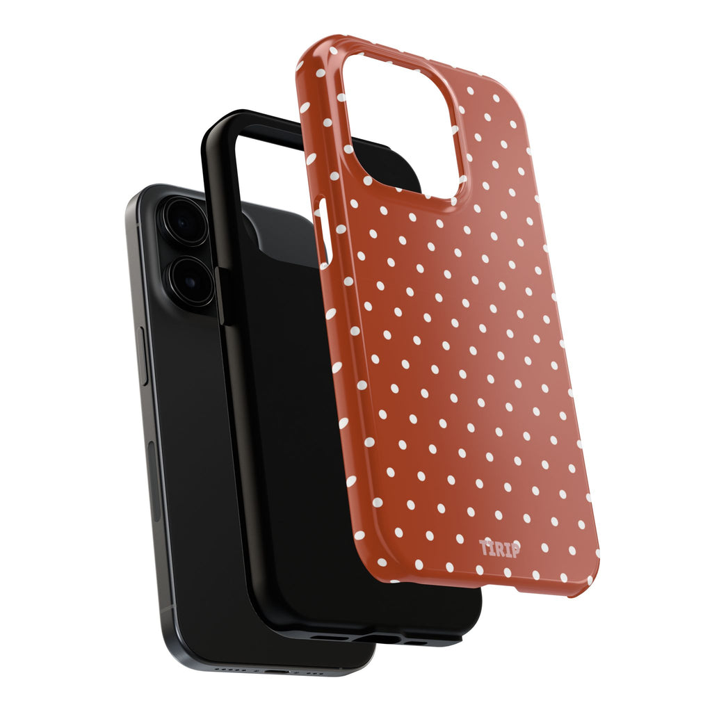 Brown Polka Dot Tough Phone Case