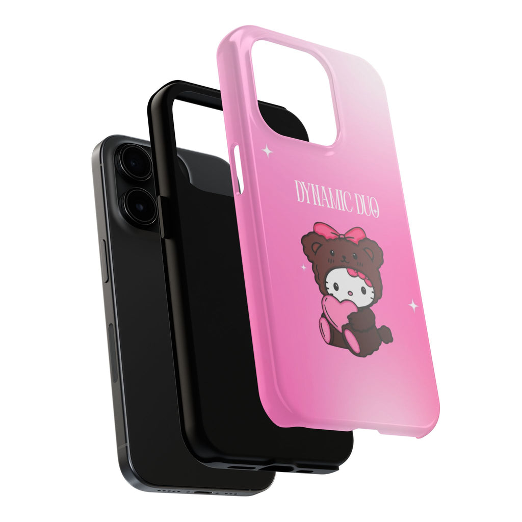 Brown 'Dynamic Duo' Part 2 Cute Bear Tough Phone Case