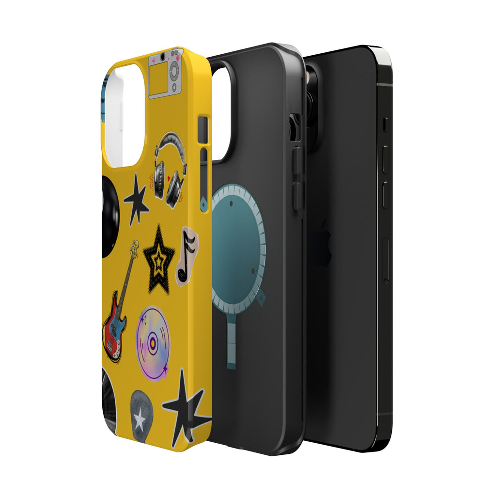 Yellow Music Icons MagSafe Phone Case