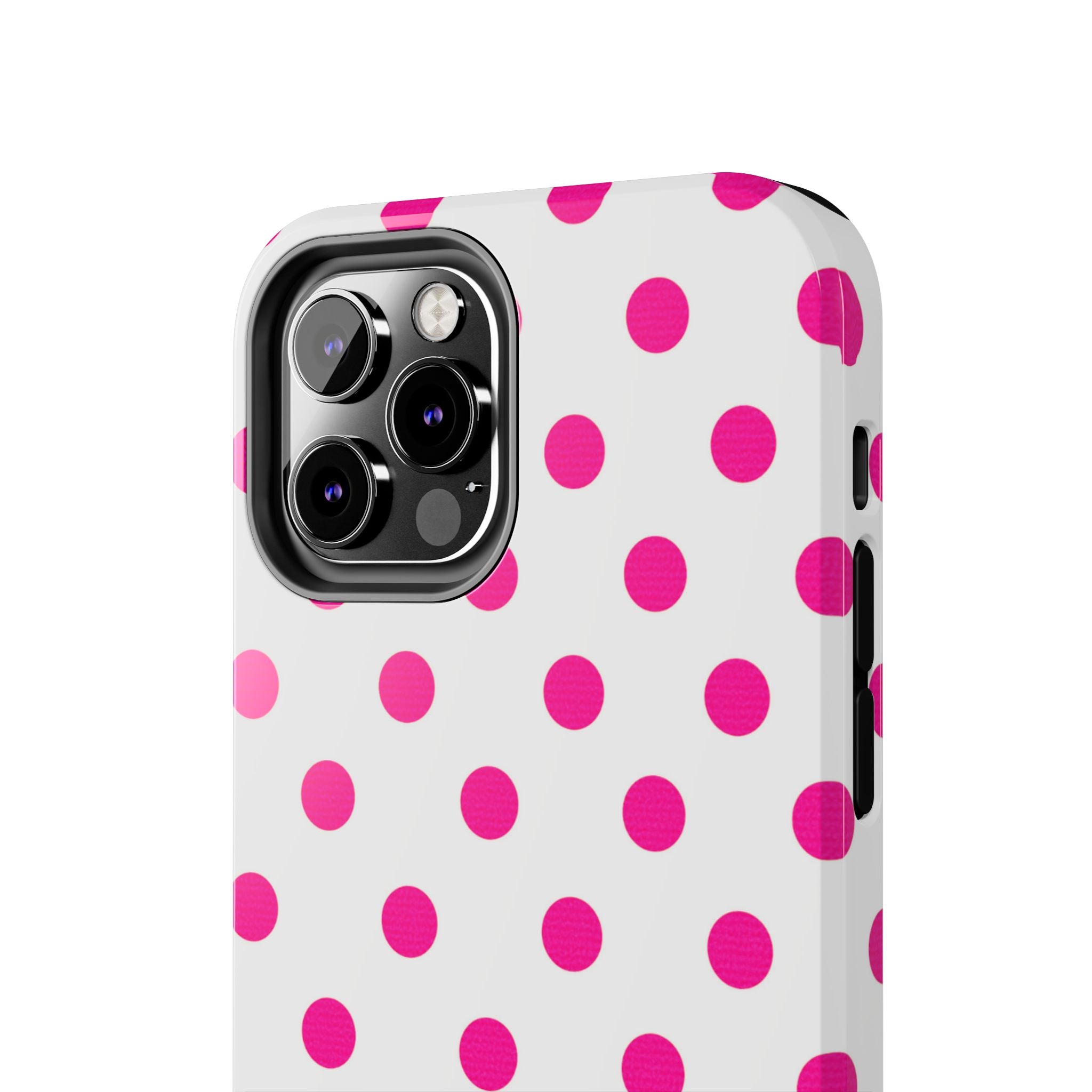 Pink & White Polka Dot Tough Phone Case
