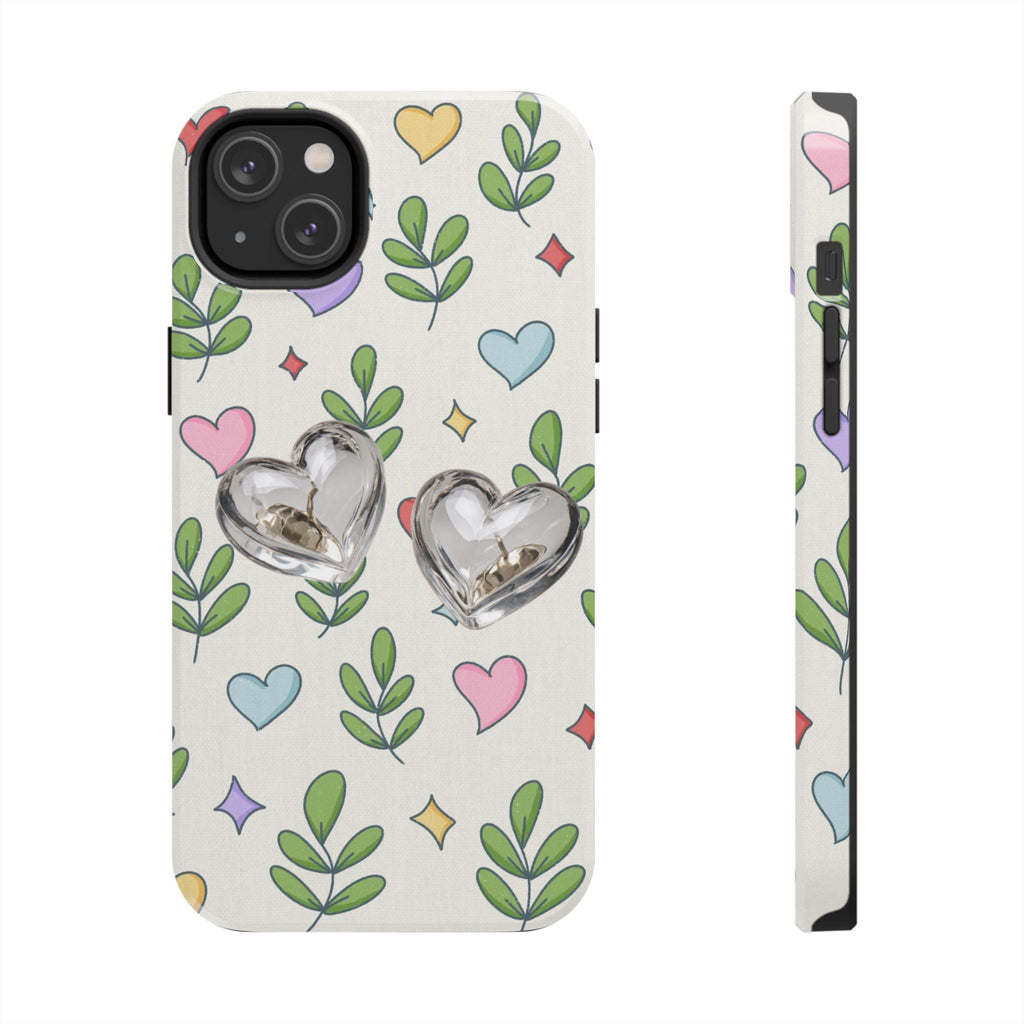 Floral Hearts Tough Phone Case