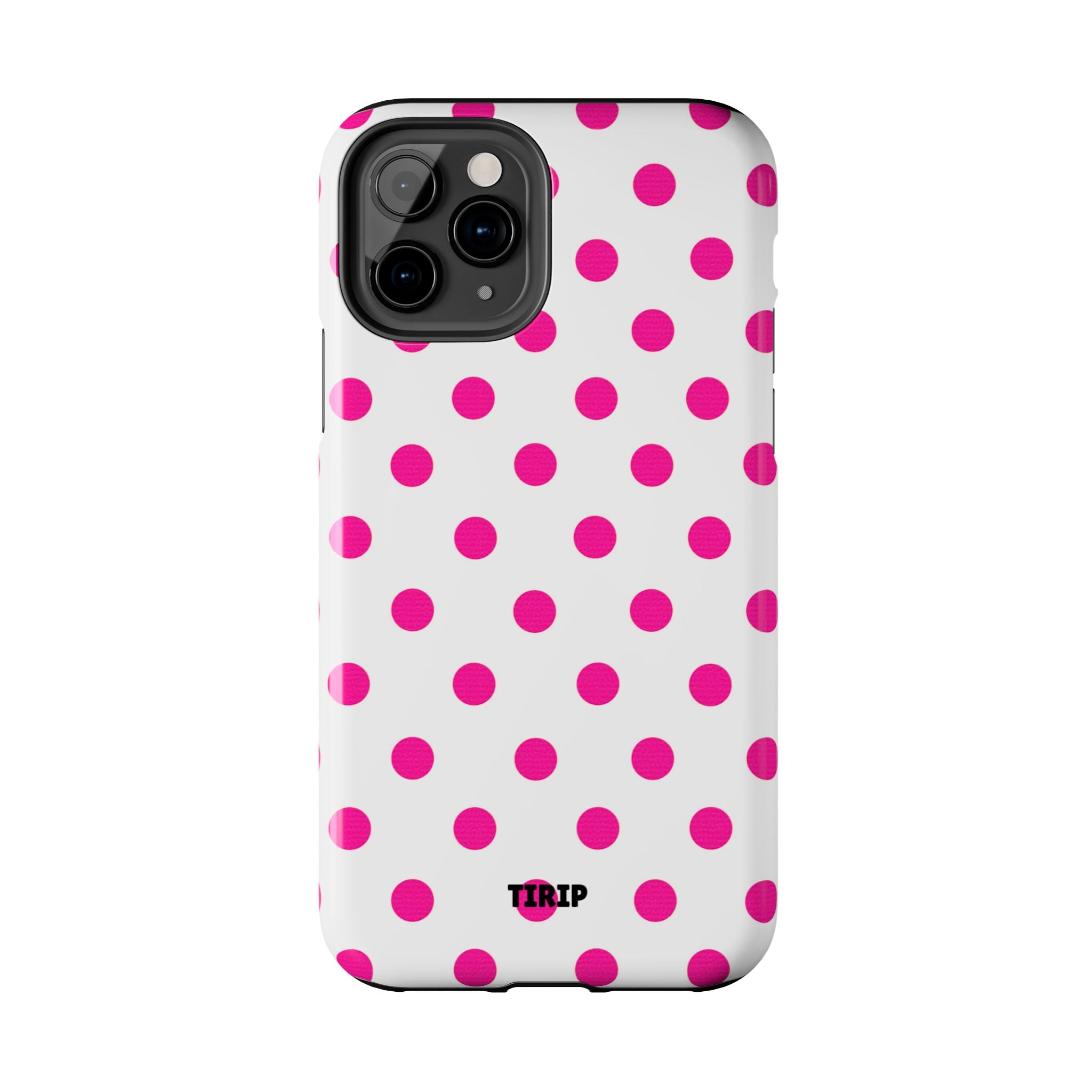 Pink & White Polka Dot Tough Phone Case