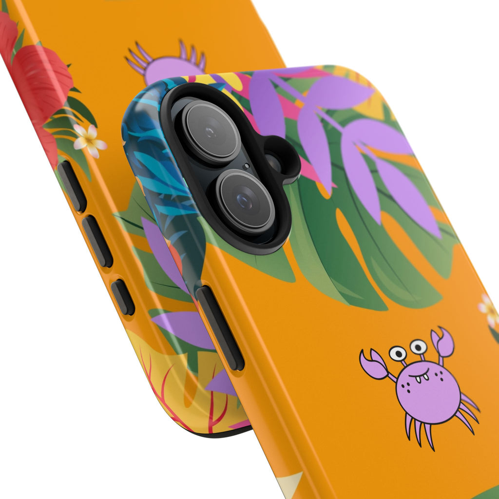 Tropical Floral Crab Tough Phone Case