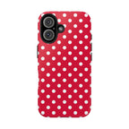 Red & White Polka Dot Tough Phone Cases