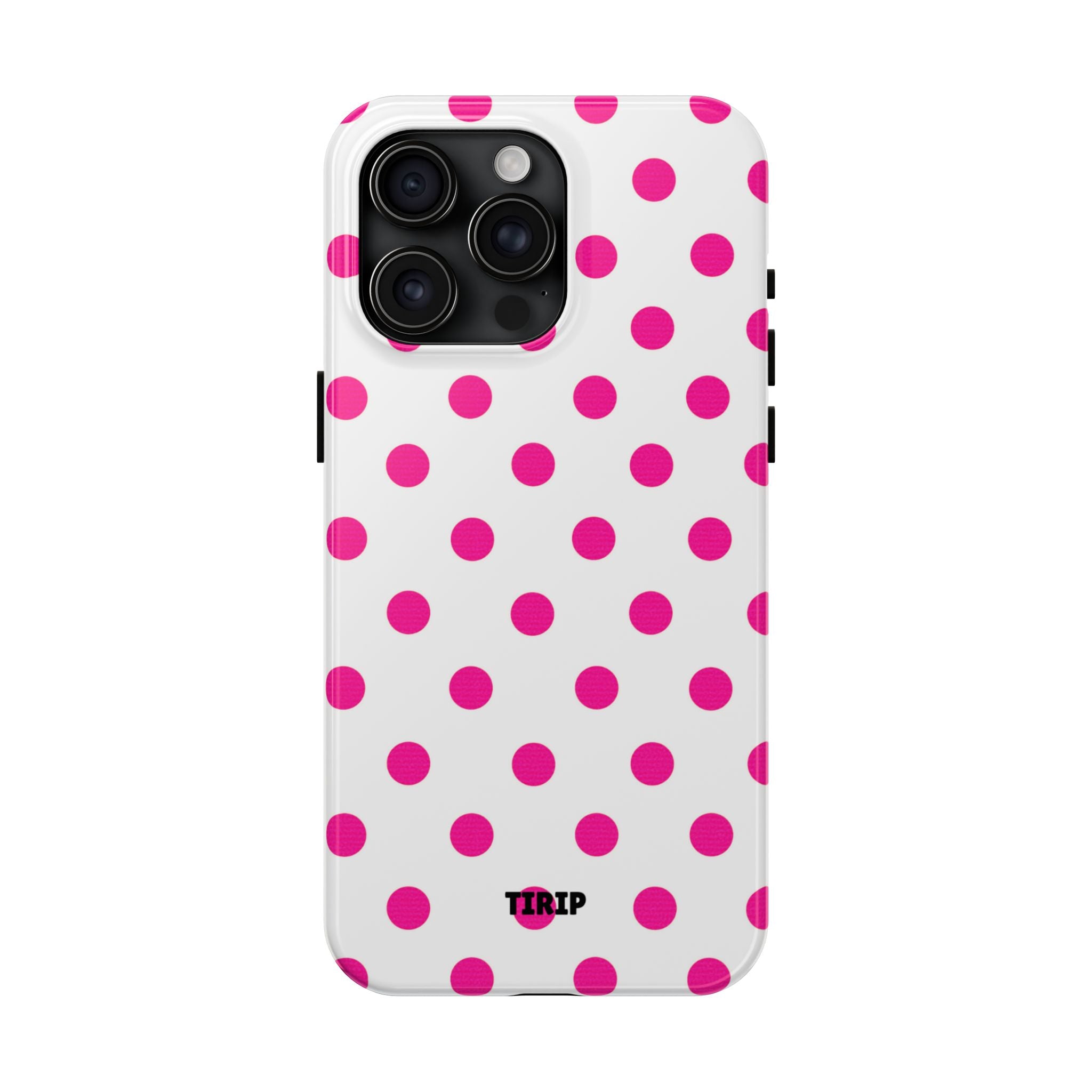 Pink & White Polka Dot Tough Phone Case