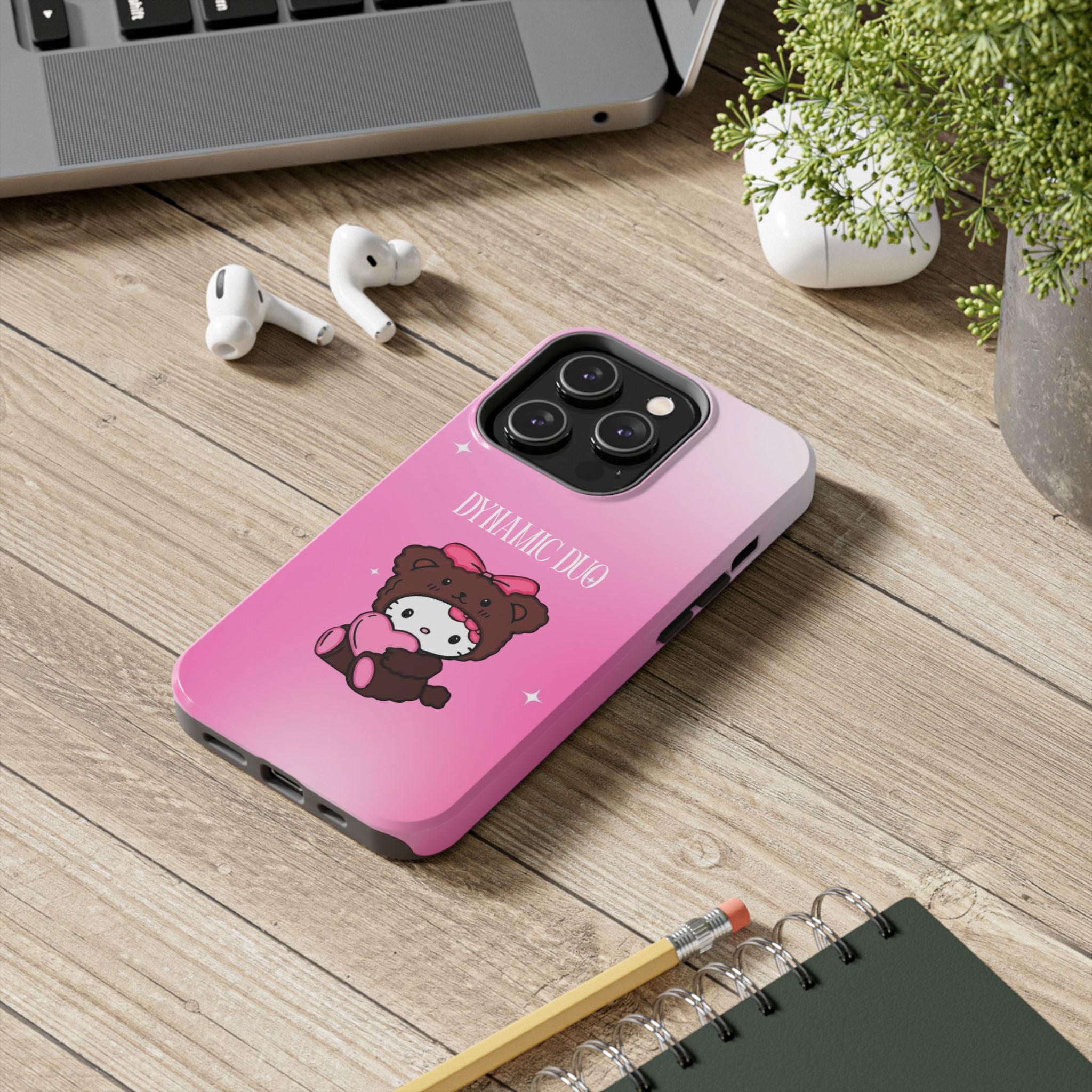 Brown 'Dynamic Duo' Part 2 Cute Bear Tough Phone Case