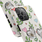 Floral Hearts Tough Phone Case