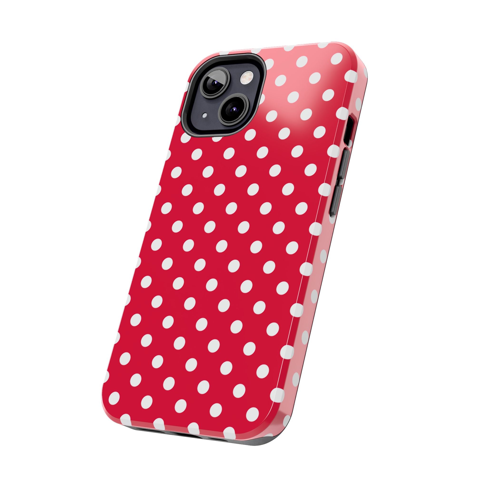 Red & White Polka Dot Tough Phone Cases