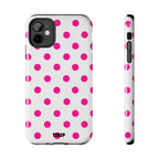 Pink & White Polka Dot Tough Phone Case
