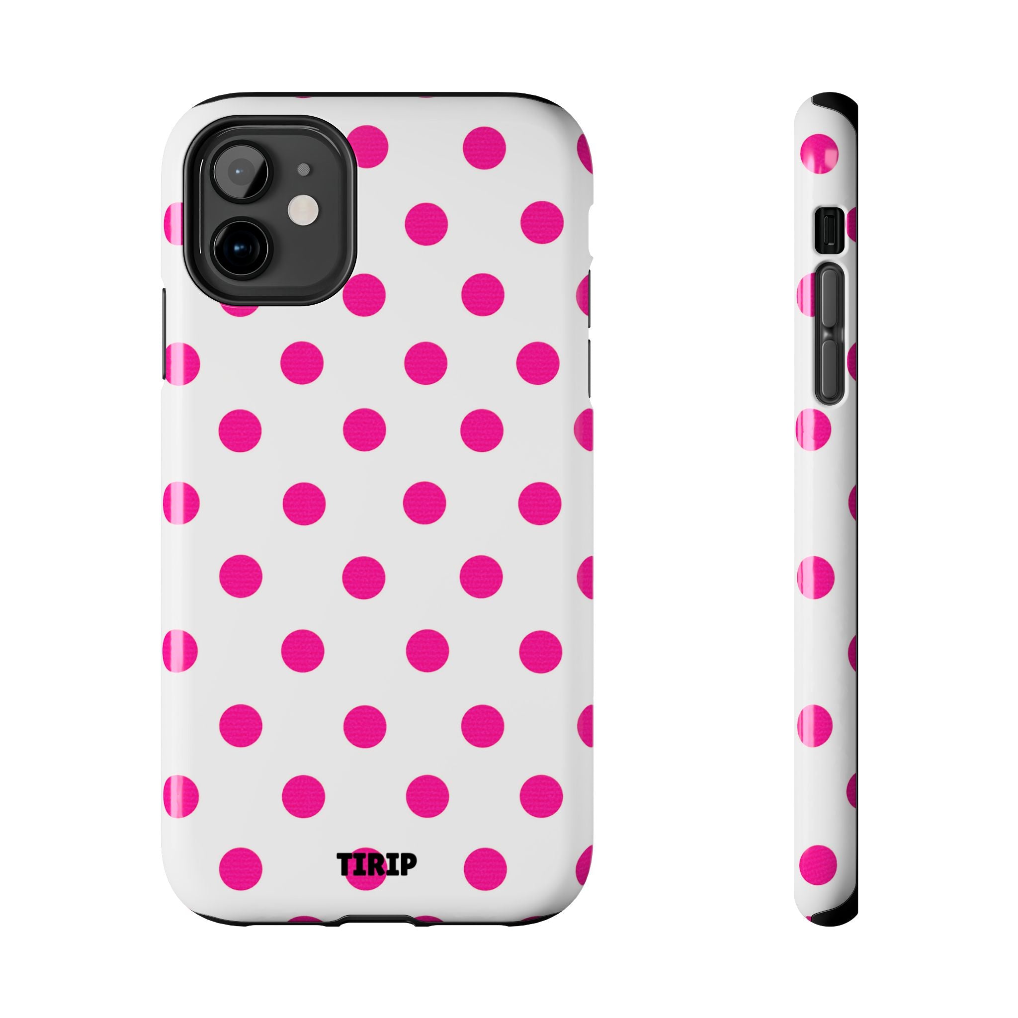 Pink & White Polka Dot Tough Phone Case