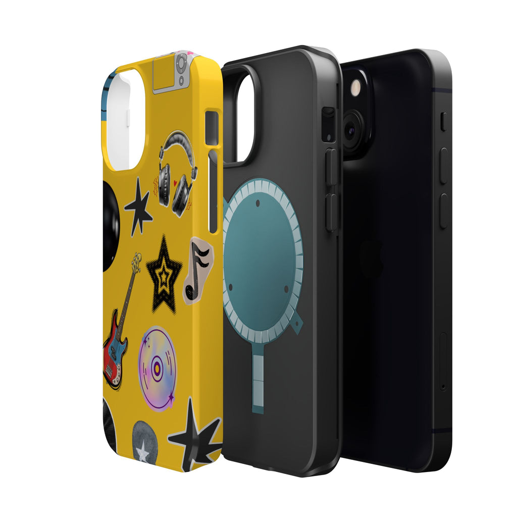 Yellow Music Icons MagSafe Phone Case