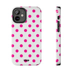 Pink & White Polka Dot Tough Phone Case