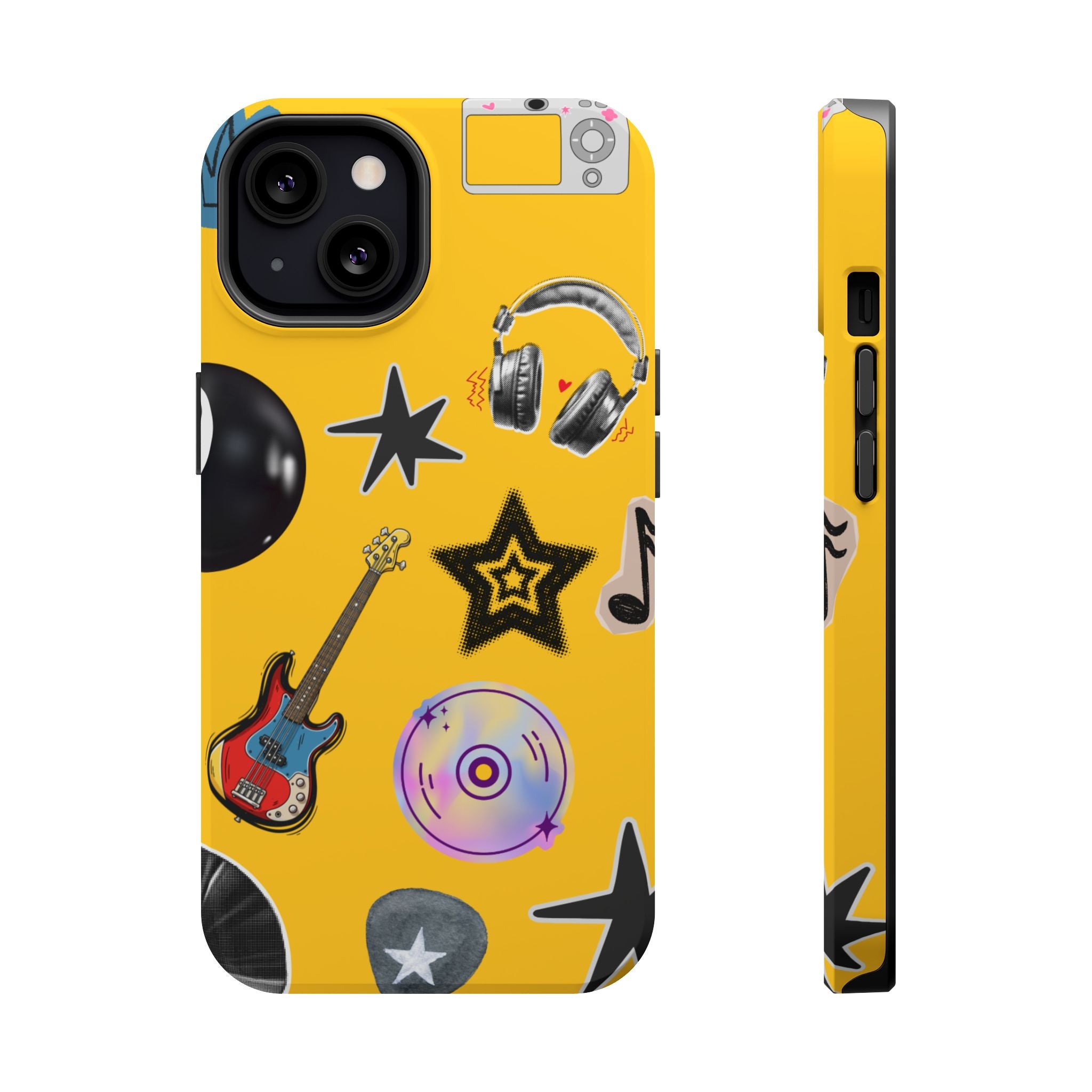 Yellow Music Icons MagSafe Phone Case