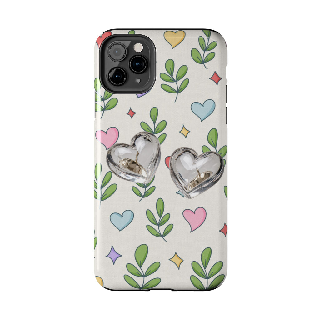 Floral Hearts Tough Phone Case
