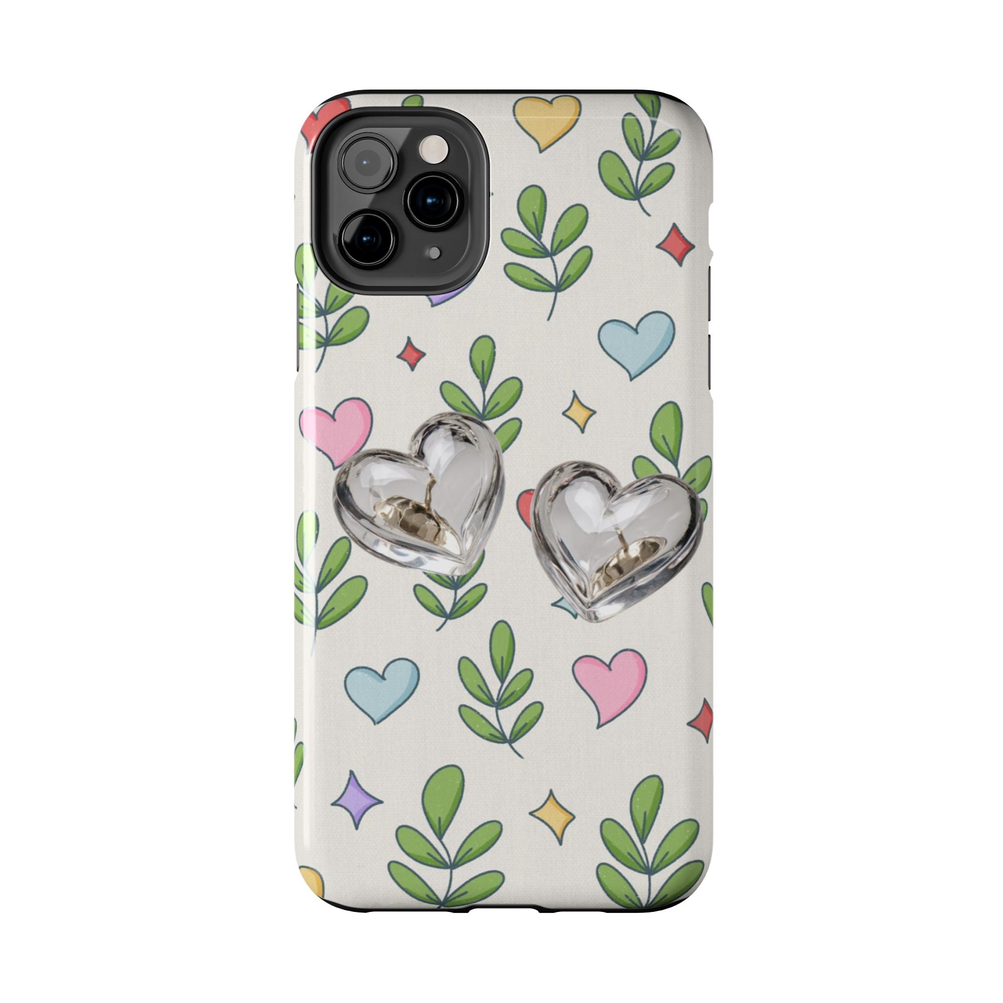 Floral Hearts Tough Phone Case