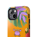 Tropical Floral Crab Tough Phone Case