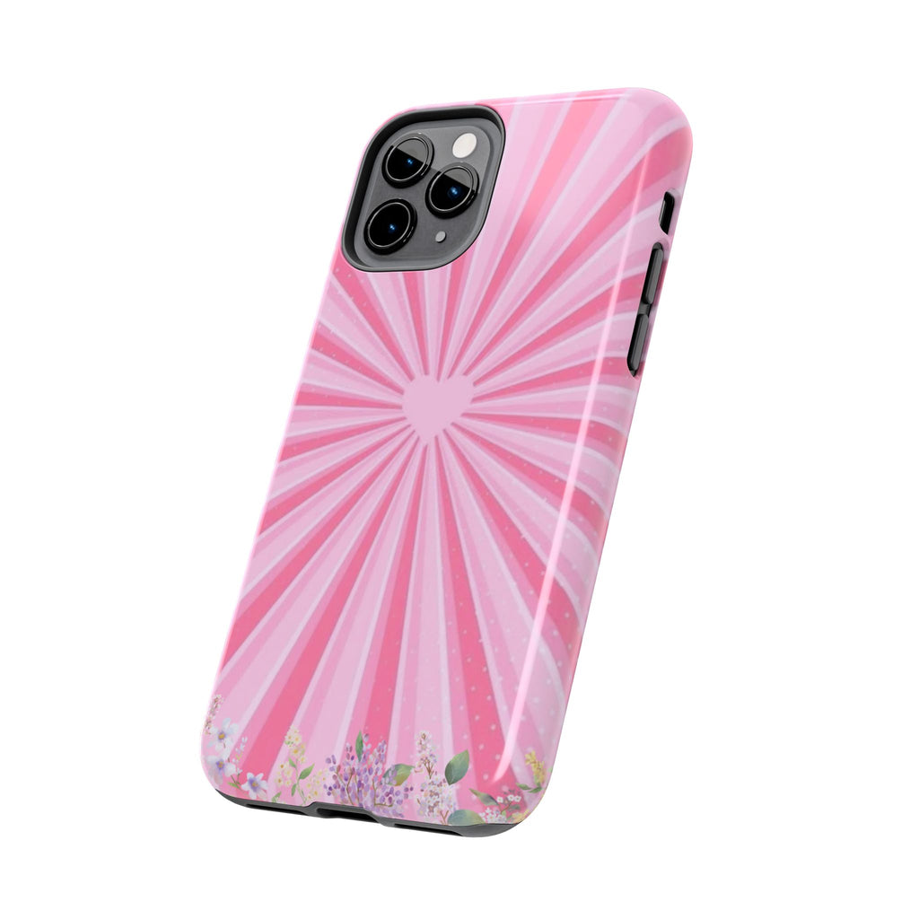 Pink Heartburst Tough Phone Case